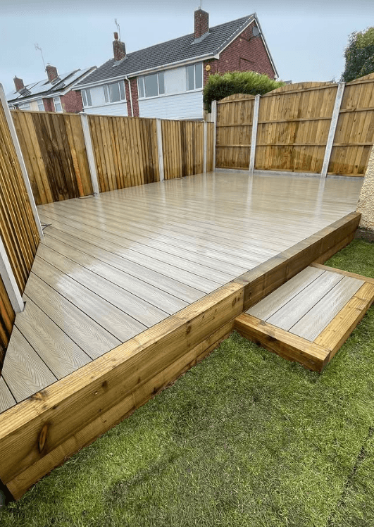 Composite Decking project 1 — Coppermill Landscapes Chesterfield